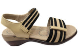 Homyped Savannah Braid Womens Supportive Extra Wide Leather Sandals