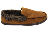 Dearfoam Mens Eli Microsuede Moccasin With Whipstitch Slippers