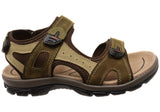 Natural Comfort Clift Mens Leather Adjustable Strap Sandals