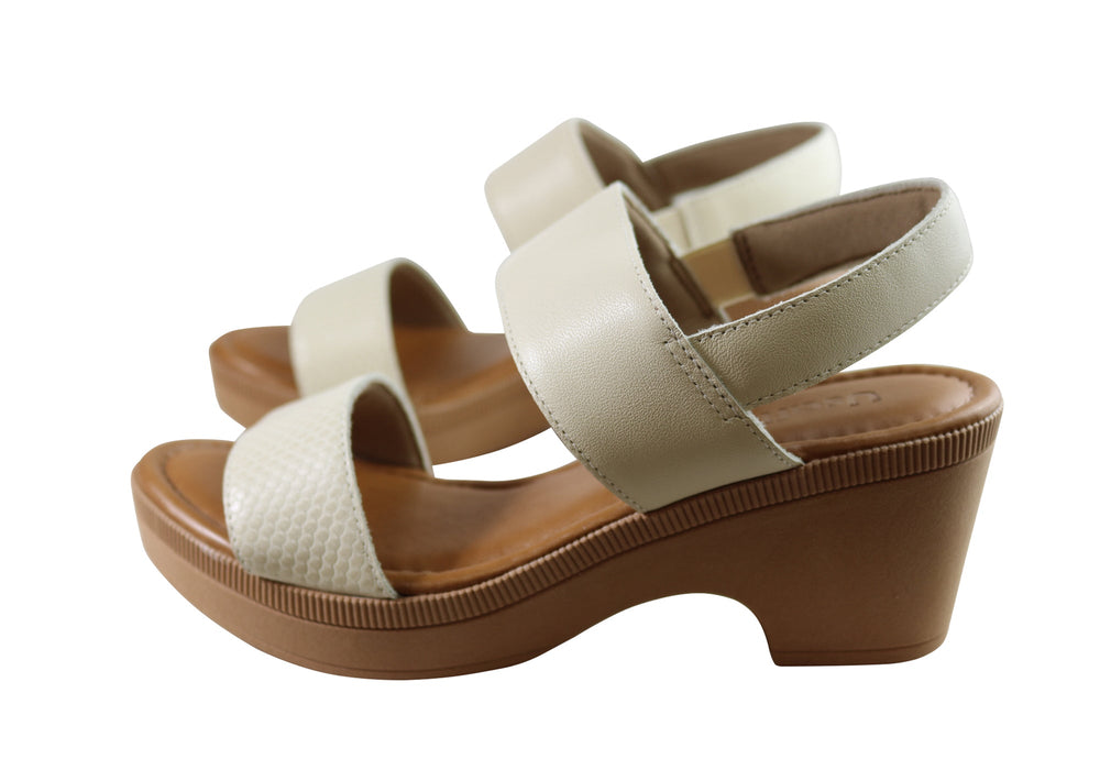 Usaflex Kim Womens Comfortable Leather Sandals Made In Brazil