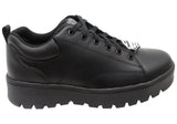 Skechers Womens Leather Street Cleat Slip Resistant Work Shoes