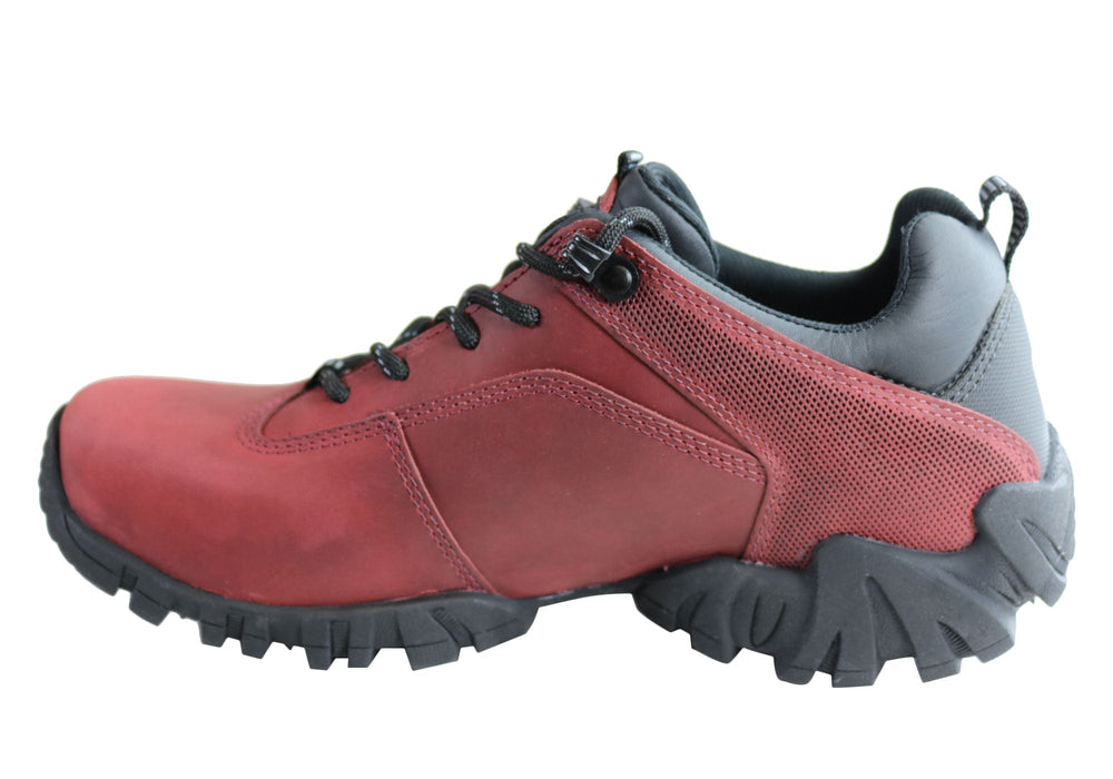 Bradok Krakatoa Mens Comfort Leather Hiking Shoes Made In Brazil