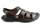 Savelli Kain Mens Leather Comfortable Cushioned Sandals Made In Brazil