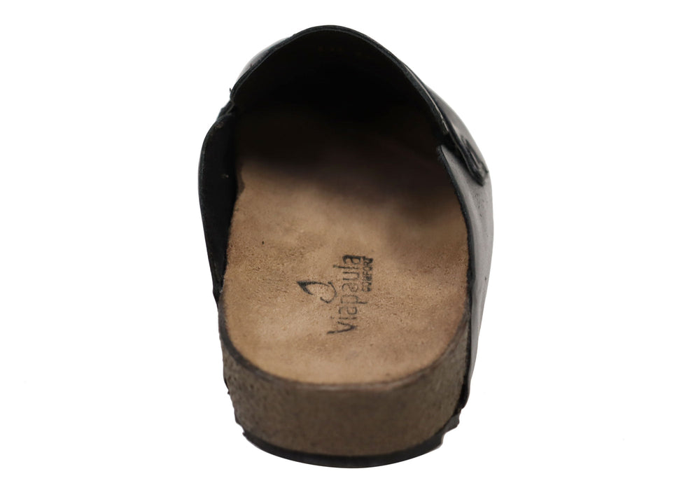 Via Paula Bonny Womens Comfort Leather Closed Toe Open Back Mules