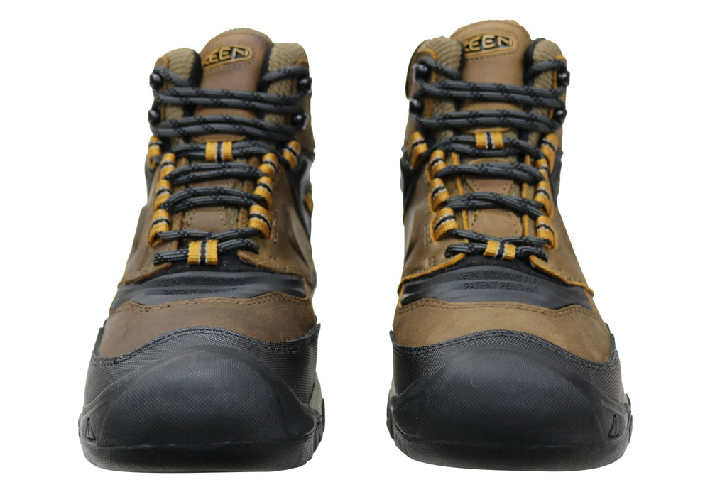 Keen Mens Ridge Flex Mid Waterproof Comfortable Leather Hiking Boots