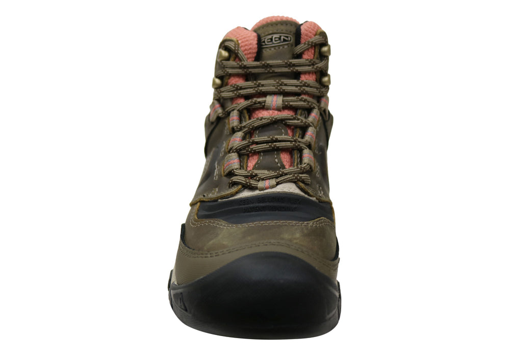 Keen Womens Comfortable Leather Ridge Flex Mid Waterproof Hiking Boots