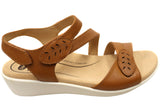 Scholl Orthaheel Tana Womens Comfortable Leather Wedge Sandals