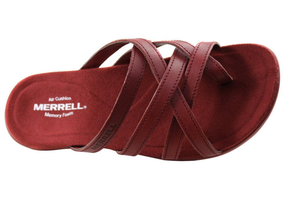 Merrell Womens Hayes Thong Leather Comfortable Sandals