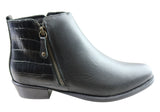 Andacco Town Womens Leather Comfortable Ankle Boots Made In Brazil