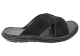 Savelli Kobes Mens Leather Comfort Slide Sandals Made In Brazil