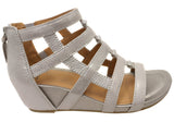 Sofft Rio II Womens Leather Wedge Sandals With Comfort Footbed