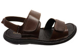 Savelli Sebastian Mens Leather Adjustable Sandals Made In Brazil